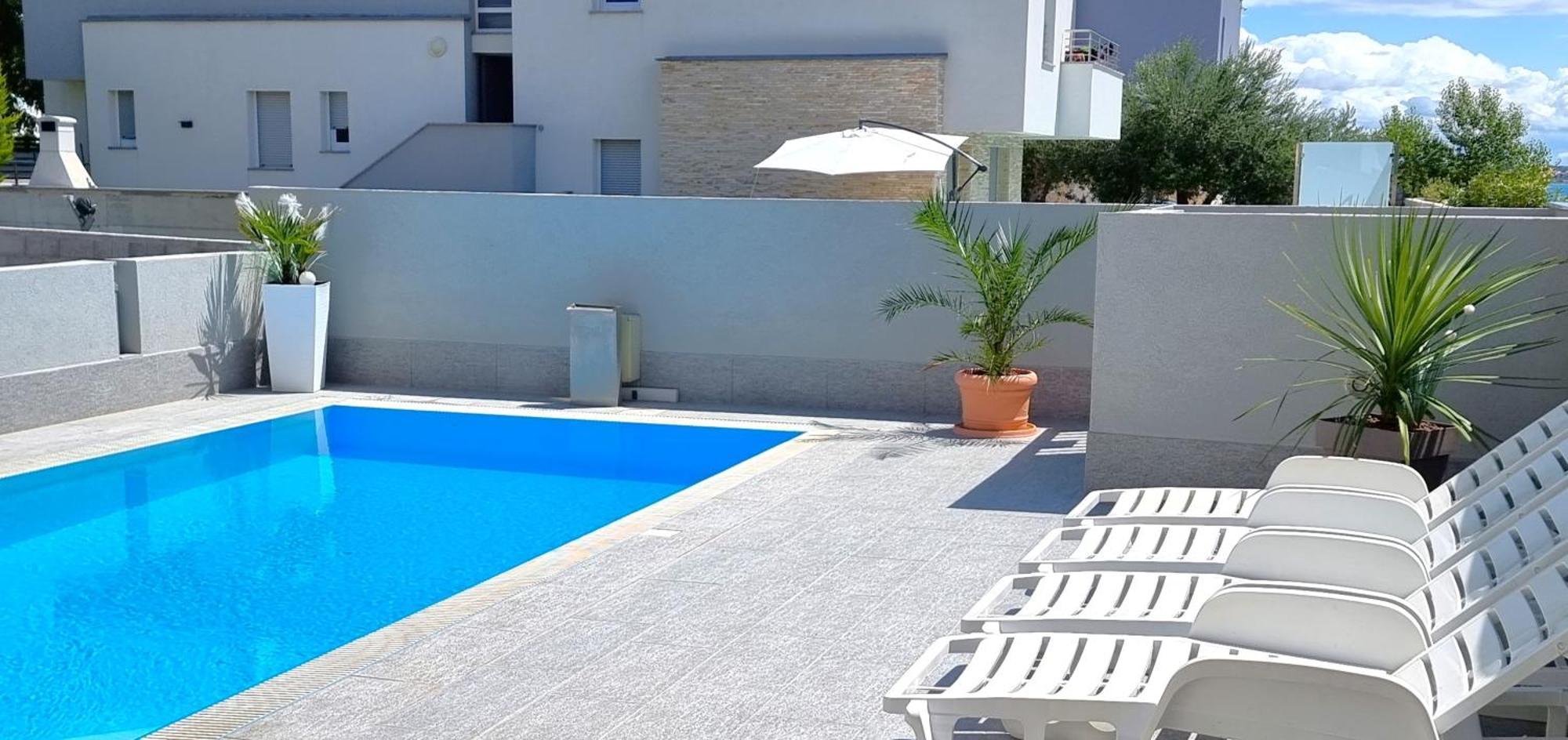 Apartments Le Mare - Pool, Sandstrand, Meerblick, W-Lan, Grill Privlaka  Kültér fotó